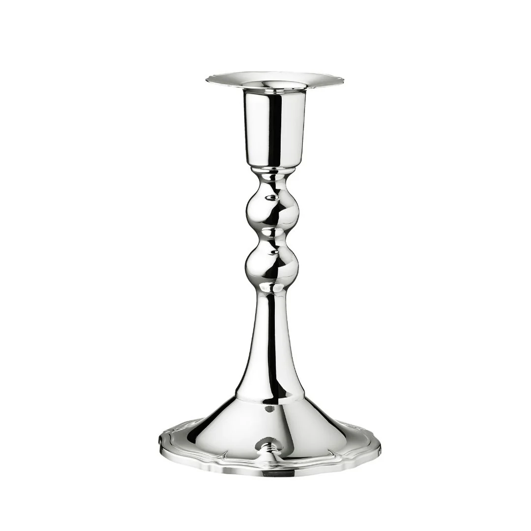 Chippendale kynttilänjalka 137 mm, hopeaa