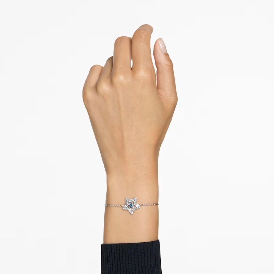 Swarovski Stella Star rannekoru, vaalea metalli ja sininen kristalli, 5639187 - Image 2