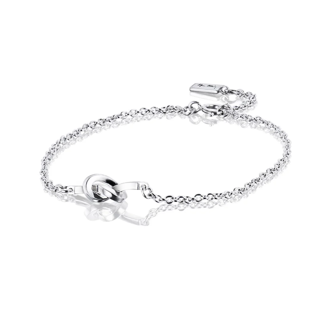 Efva Attling Love knot rannekoru, hopeaa
