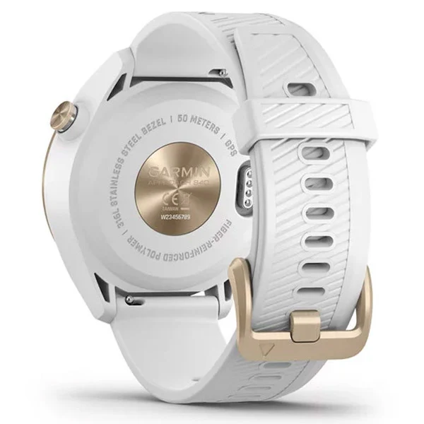 Garmin Approach® S40 vaalea kulta ja valkoinen hihna, golfrannekello 010-02140-02 - Image 3