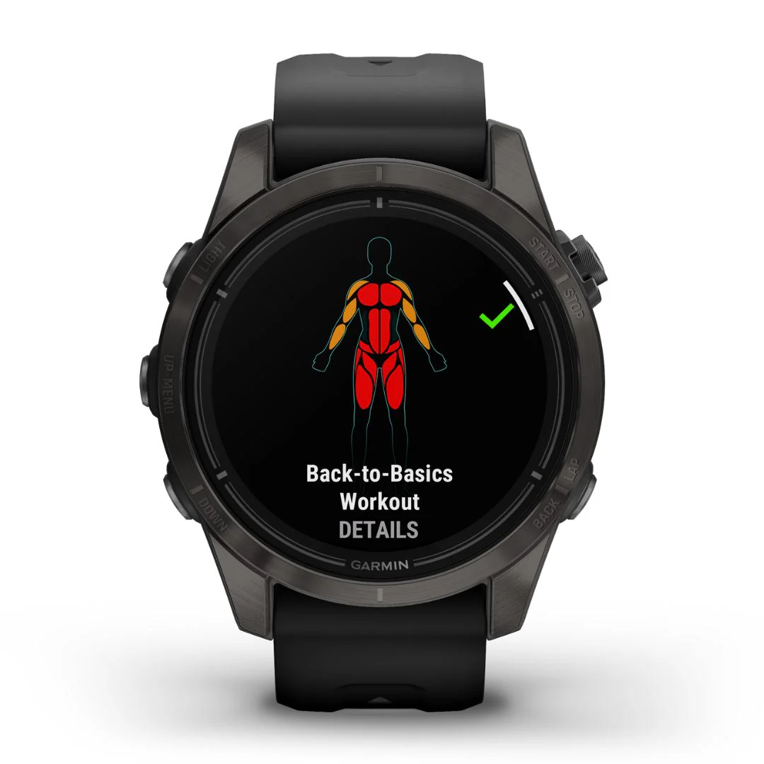 Garmin Epix Pro Gen 2 Sapphire, 42 mm, hiilenharmaa DLC-titaani ja musta ranneke, AMOLED GPS-älykello 010-02802-15 - Image 2