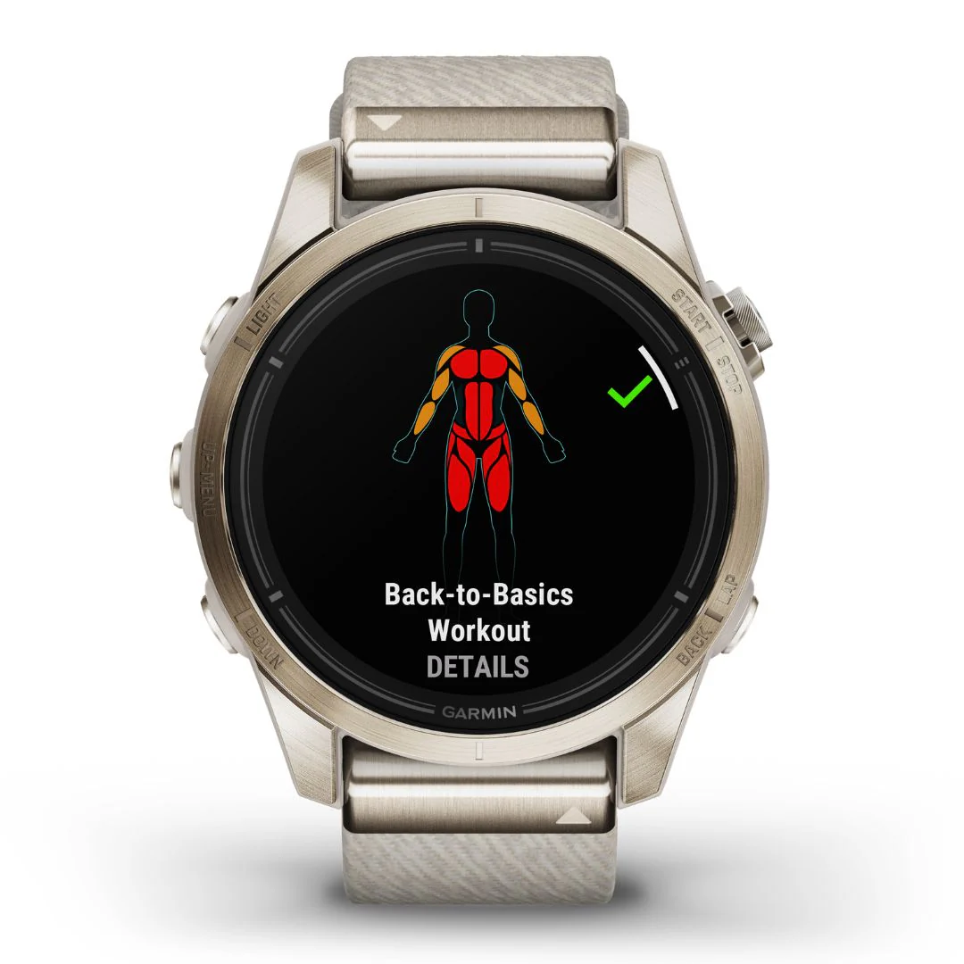 Garmin Epix Pro Gen 2 Sapphire, 42 mm, kullansävy ja kermanvärinen nailonranneke, AMOLED GPS-älykello 010-02802-20 - Image 2