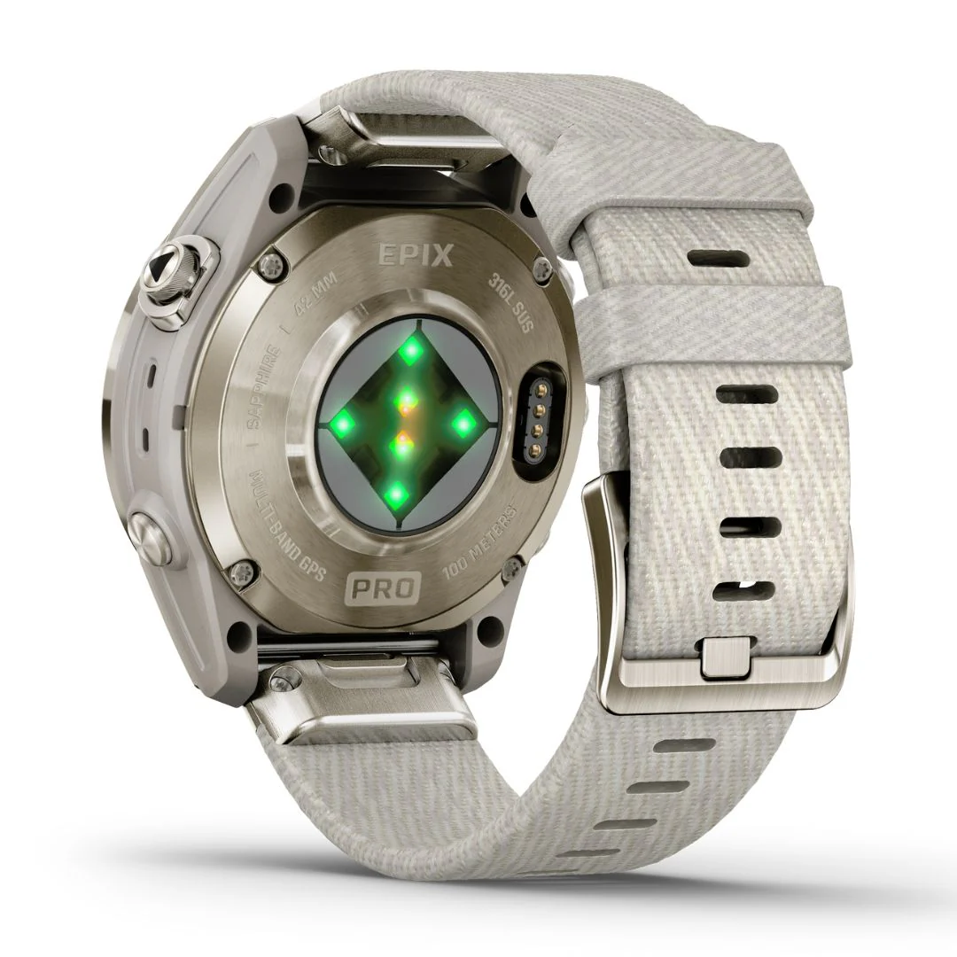 Garmin Epix Pro Gen 2 Sapphire, 42 mm, kullansävy ja kermanvärinen nailonranneke, AMOLED GPS-älykello 010-02802-20 - Image 5