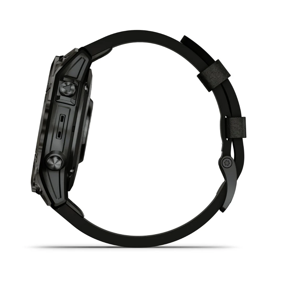 Garmin Epix Pro Gen 2 Sapphire, 47 mm, hiilenharmaa DLC-titaani ja musta nahkaranneke, AMOLED GPS-älykello 010-02803-30 - Image 4