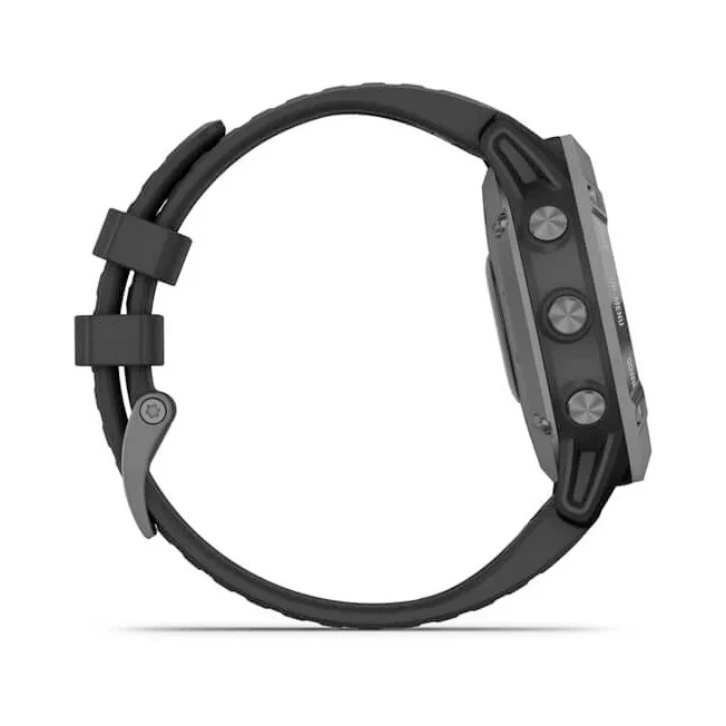 Garmin Fenix 6 Pro Solar Edition 47 mm harmaa ja musta hihna, monilajiälykello 010-02410-15 - Image 5