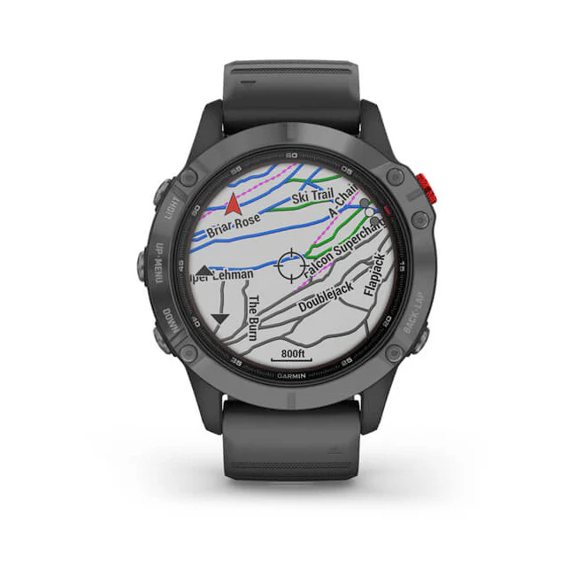 Garmin Fenix 6 Pro Solar Edition 47 mm harmaa ja musta hihna, monilajiälykello 010-02410-15 - Image 6