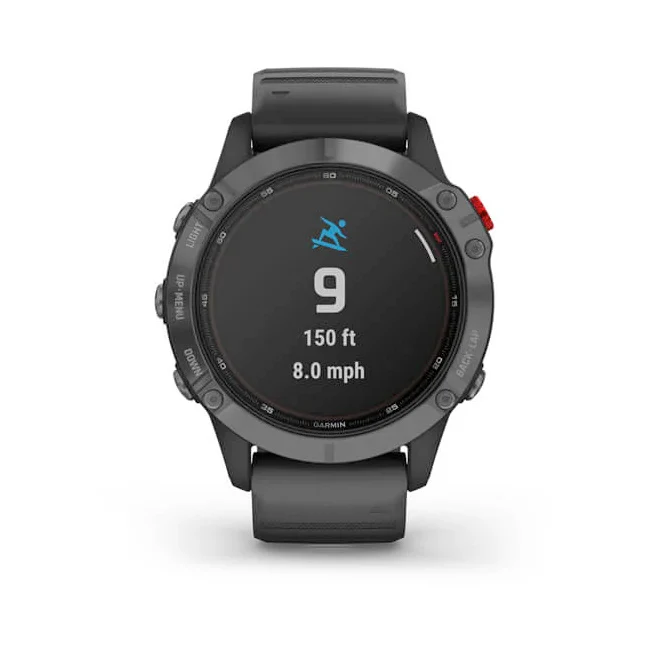Garmin Fenix 6 Pro Solar Edition 47 mm harmaa ja musta hihna, monilajiälykello 010-02410-15 - Image 7