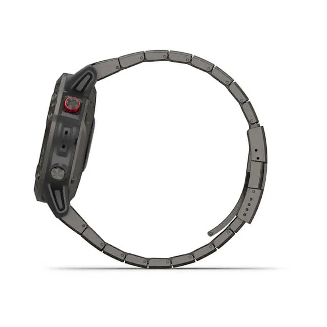 Garmin Fenix 6 Pro Solar Edition 47 mm tummanharmaa titaani ja titaanihihna, monilajiälykello 010-02410-23 - Image 10