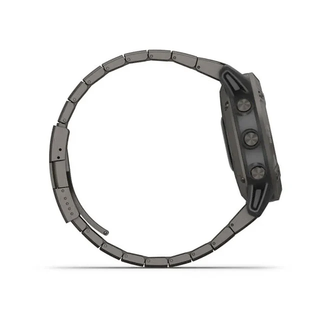 Garmin Fenix 6 Pro Solar Edition 47 mm tummanharmaa titaani ja titaanihihna, monilajiälykello 010-02410-23 - Image 5