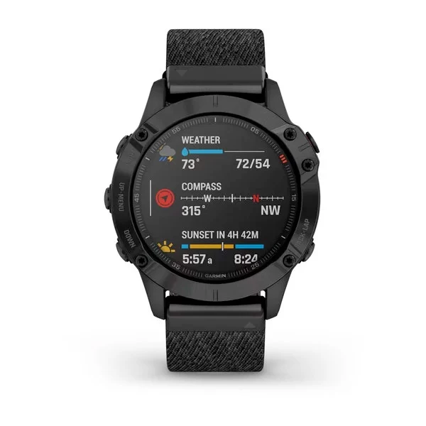 Garmin Fenix 6 Sapphire 47 mm meleerattu musta, monilajiälykello 010-02158-17 - Image 2