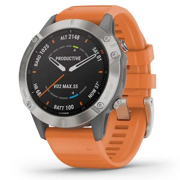 Garmin Fenix 6 Sapphire 47 mm oranssi, monilajiälykello 010-02158-14