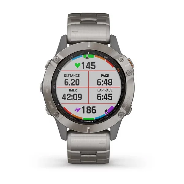 Garmin Fenix 6 Sapphire 47 mm titaani, monilajiälykello 010-02158-23 - Image 4