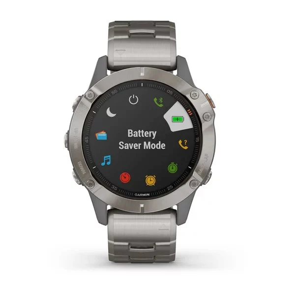 Garmin Fenix 6 Sapphire 47 mm titaani, monilajiälykello 010-02158-23 - Image 9