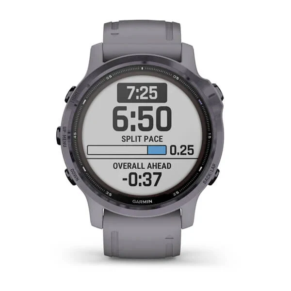 Garmin Fenix 6S Pro Solar 42 mm ametisti ja harmaa silikonihihna, monilajiälykello 010-02409-15 - Image 4