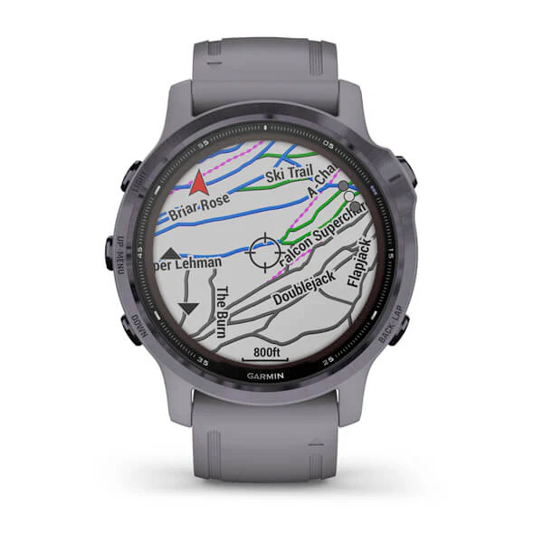 Garmin Fenix 6S Pro Solar 42 mm ametisti ja harmaa silikonihihna, monilajiälykello 010-02409-15 - Image 6