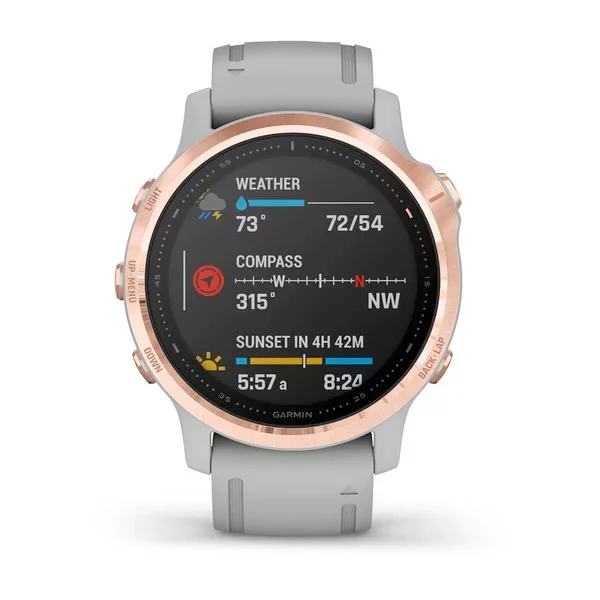 Garmin Fenix 6S Sapphire 42 mm ruusukulta, monilajiälykello 010-02159-21 - Image 3