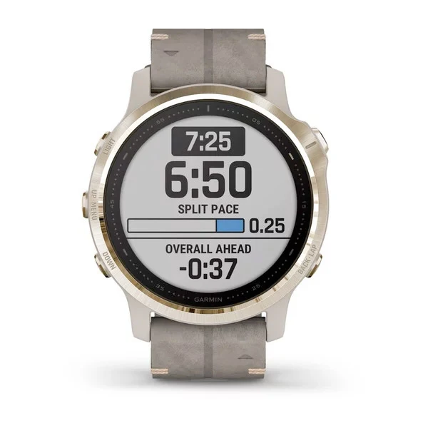 Garmin Fenix 6S Sapphire 42 mm vaalea kulta, monilajiälykello 010-02159-40 - Image 5