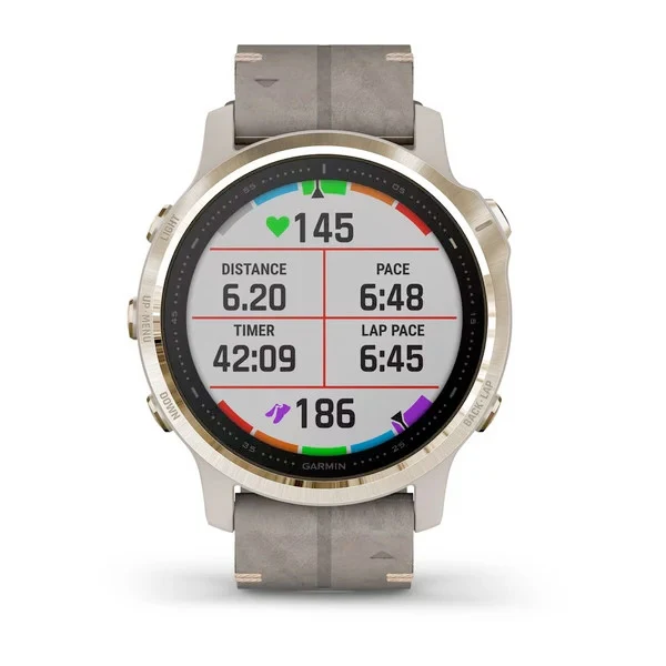 Garmin Fenix 6S Sapphire 42 mm vaalea kulta, monilajiälykello 010-02159-40 - Image 9