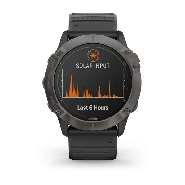 Garmin Fenix 6X Pro Solar 51 mm titaaninen hiilenharmaa, monilajiälykello 010-02157-21 - Image 2