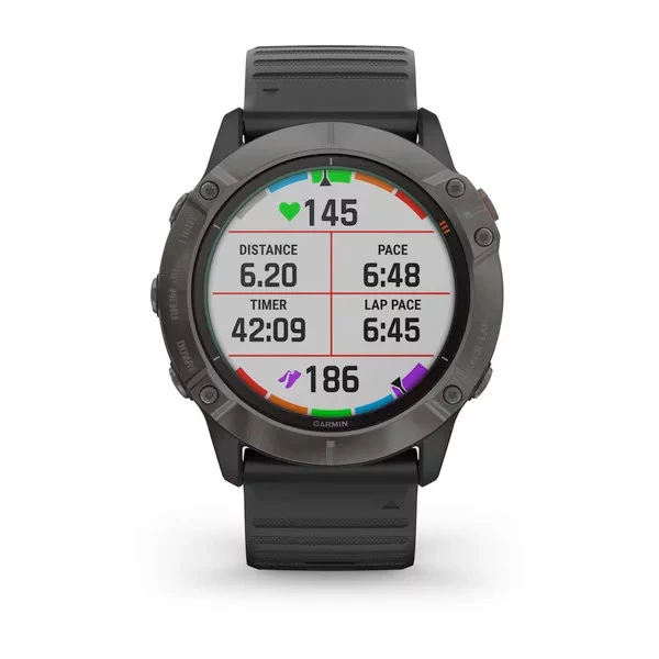 Garmin Fenix 6X Pro Solar 51 mm titaaninen hiilenharmaa, monilajiälykello 010-02157-21 - Image 5