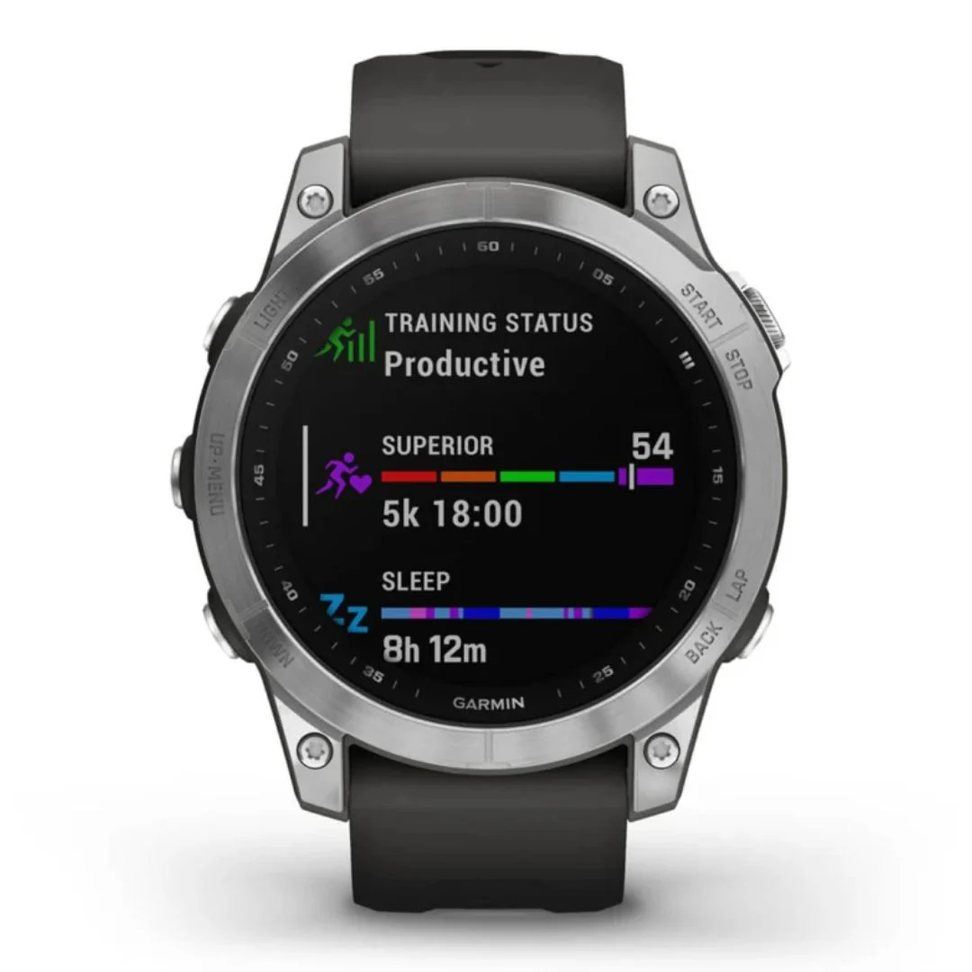Garmin Fenix 7, hopea ja grafiitinharmaa ranneke, multisport-GPS-älykello 010-02540-01 - Image 2
