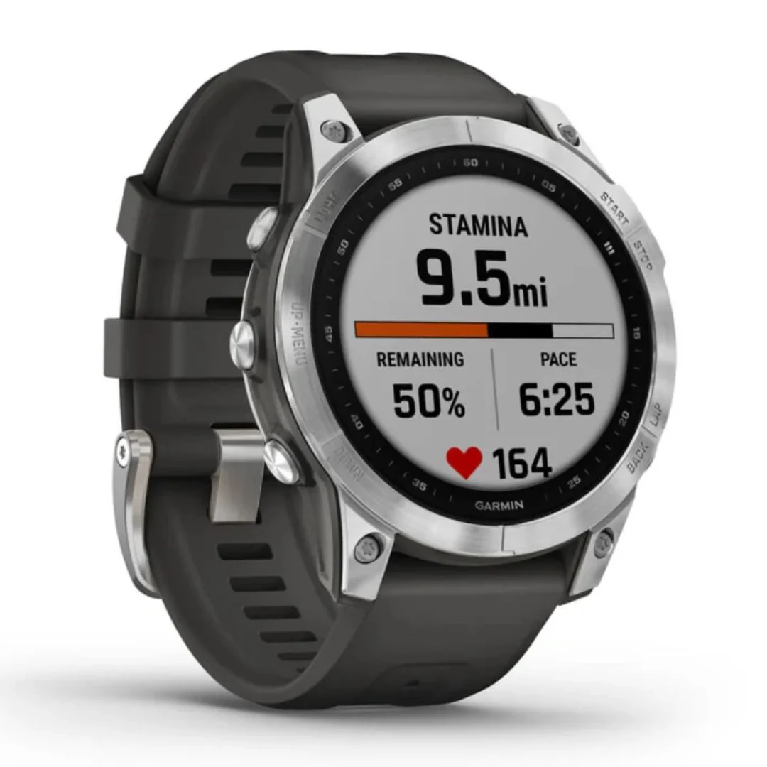 Garmin Fenix 7, hopea ja grafiitinharmaa ranneke, multisport-GPS-älykello 010-02540-01 - Image 3