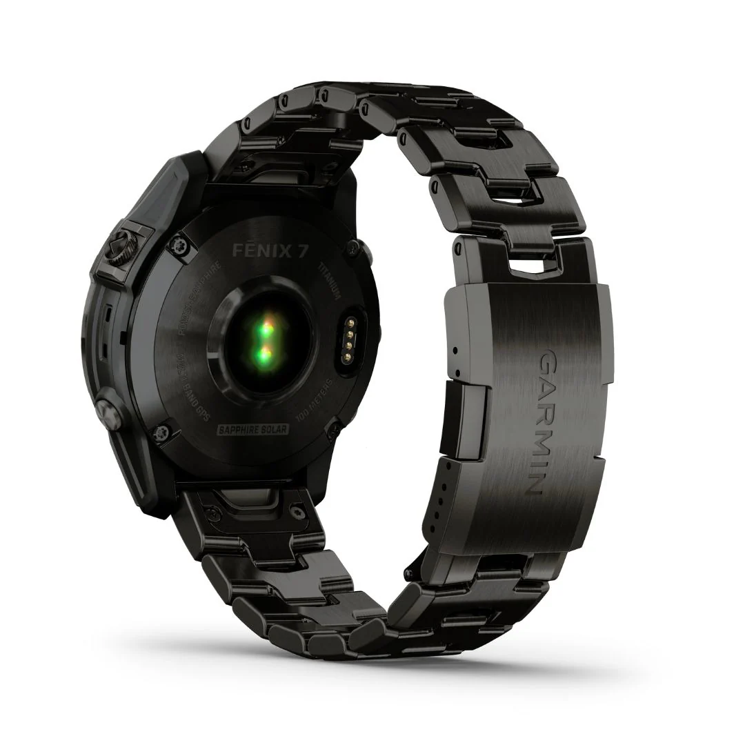 Garmin Fenix 7 Sapphire Solar, DLC-titaani ja titaaniranneke sekä silikoniranneke 010-02540-39 - Image 4