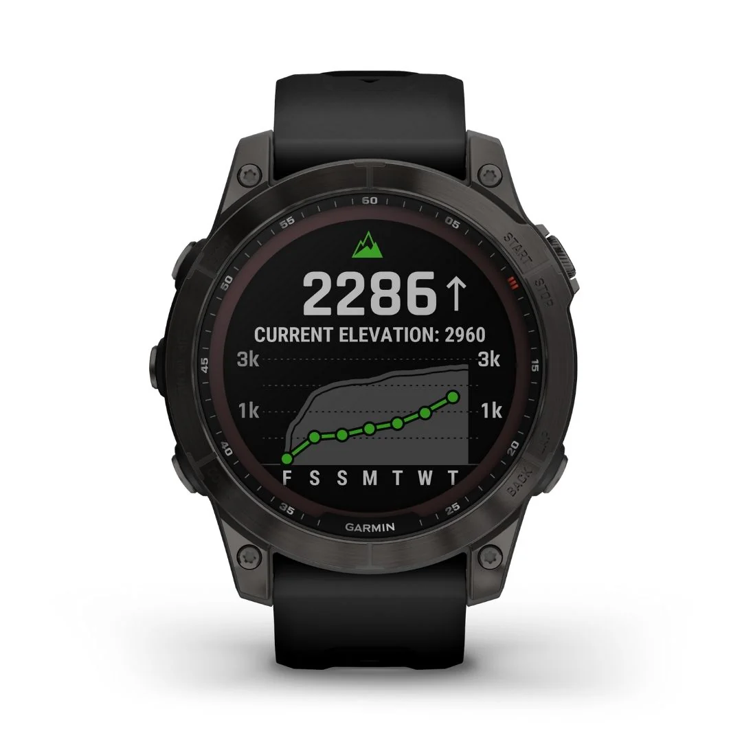 Garmin Fenix 7 Sapphire Solar, hiilenharmaa DLC-titaani ja musta ranneke 010-02540-21 - Image 3