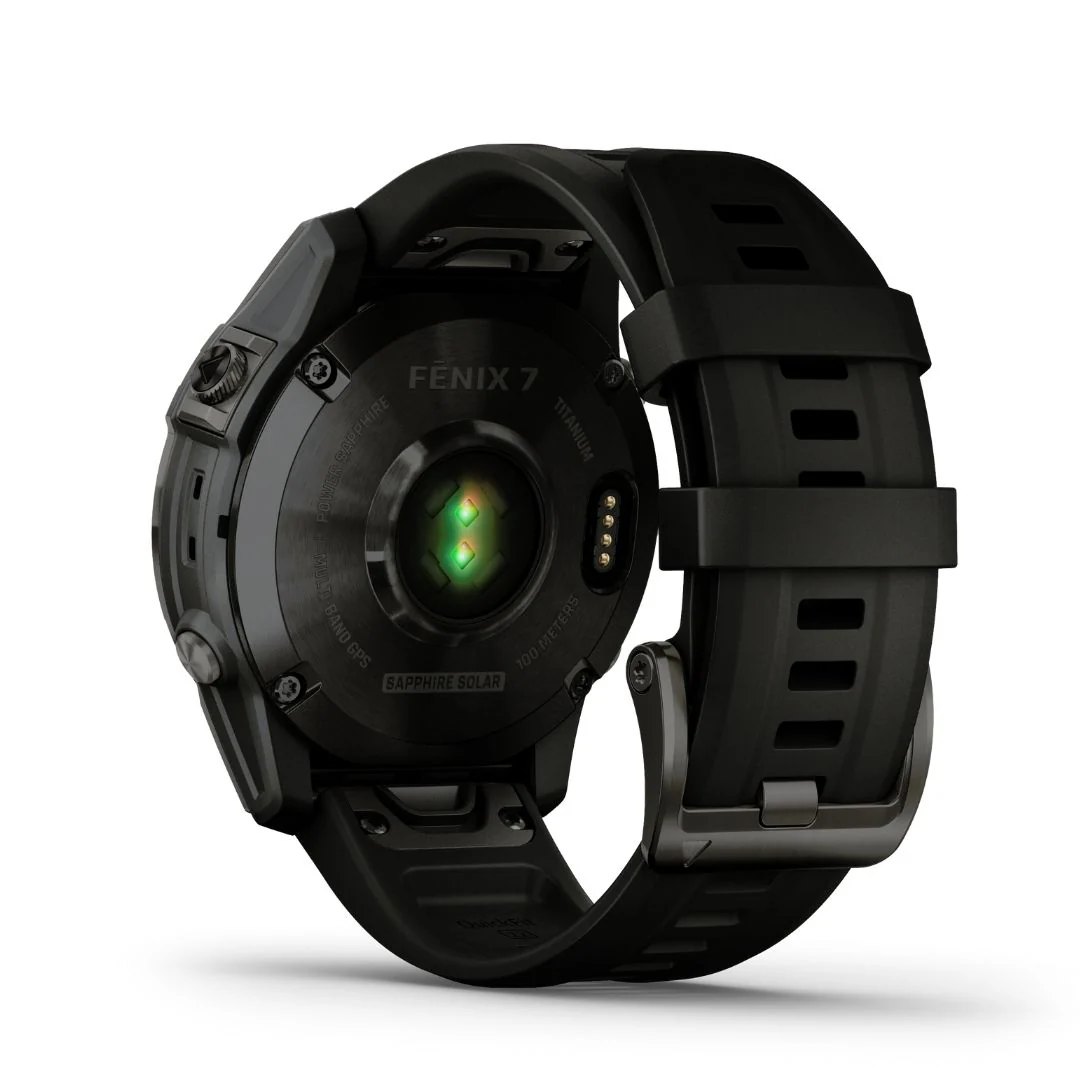 Garmin Fenix 7 Sapphire Solar, hiilenharmaa DLC-titaani ja musta ranneke 010-02540-21 - Image 4