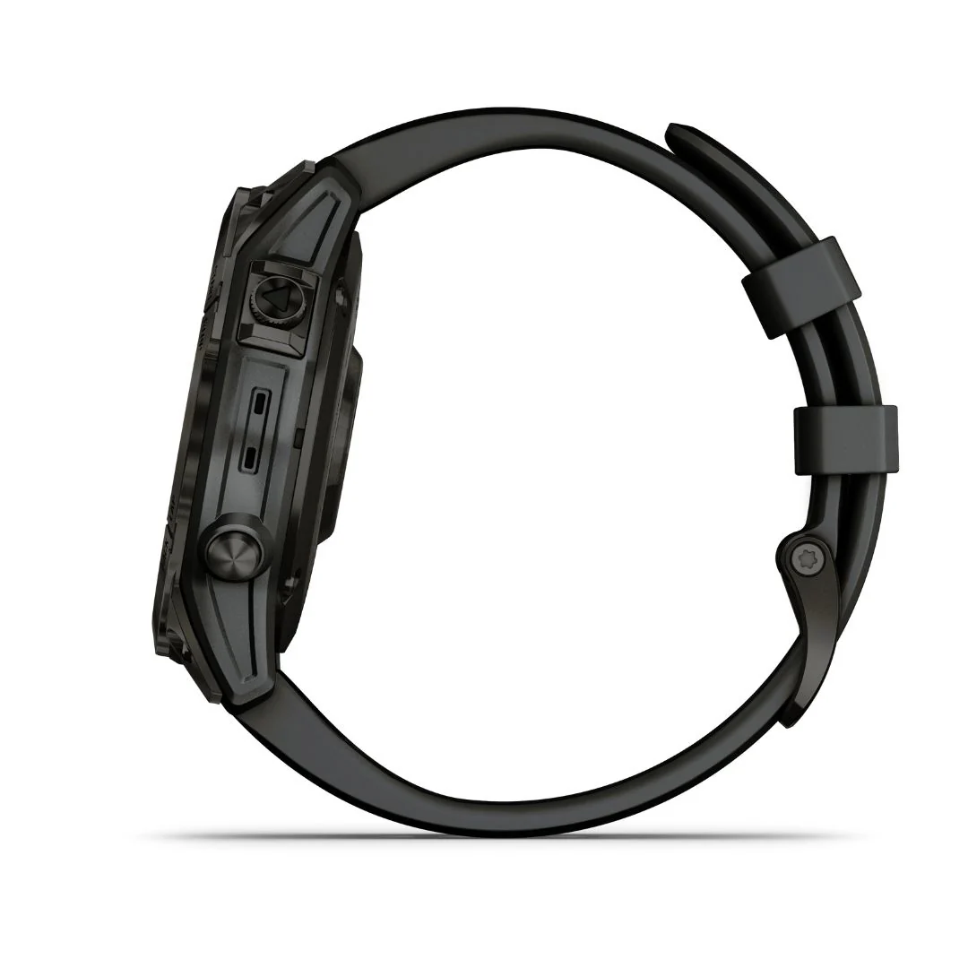 Garmin Fenix 7 Sapphire Solar, hiilenharmaa DLC-titaani ja musta ranneke 010-02540-21 - Image 5