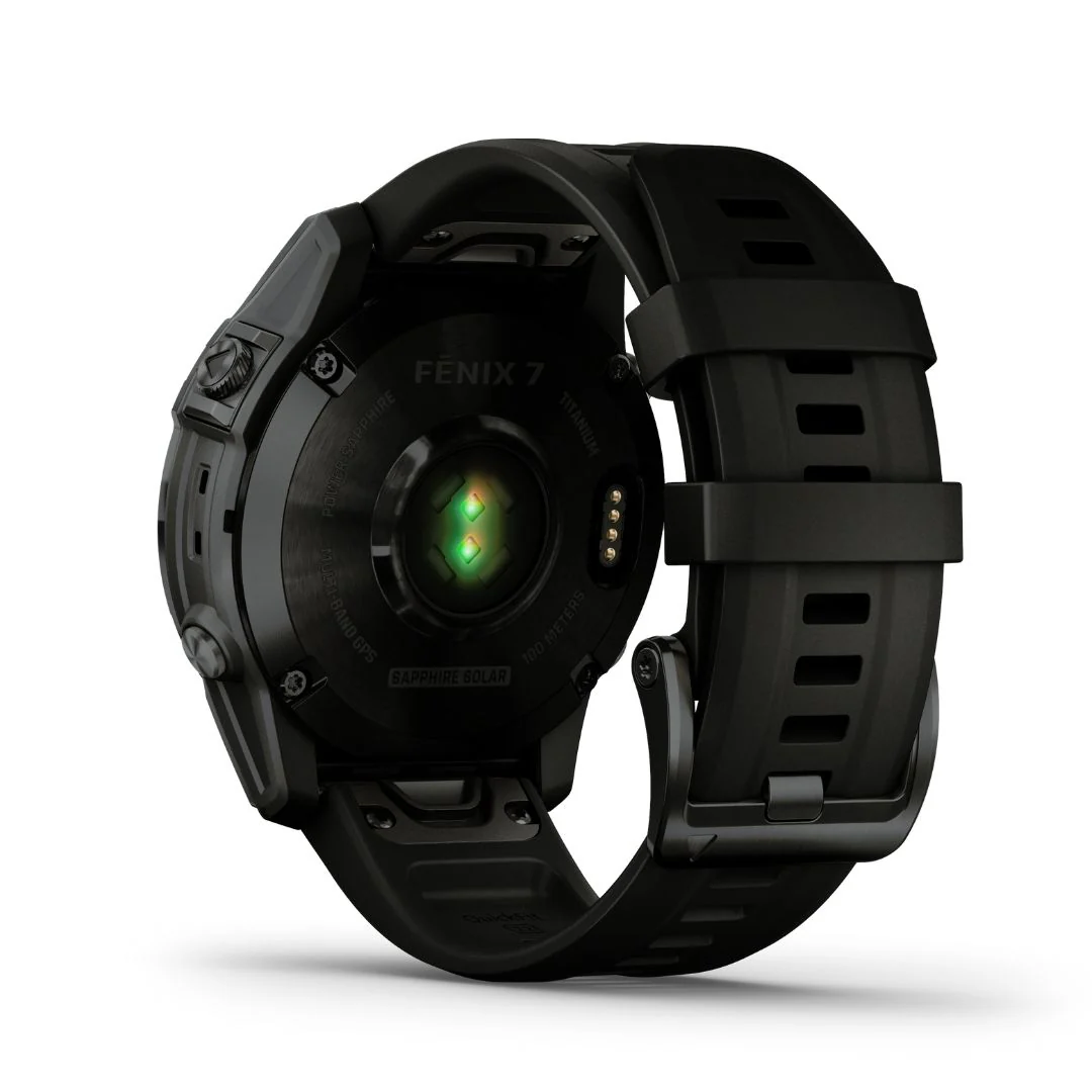 Garmin Fenix 7 Sapphire Solar, musta DLC-titaani ja musta ranneke 010-02540-35 - Image 4