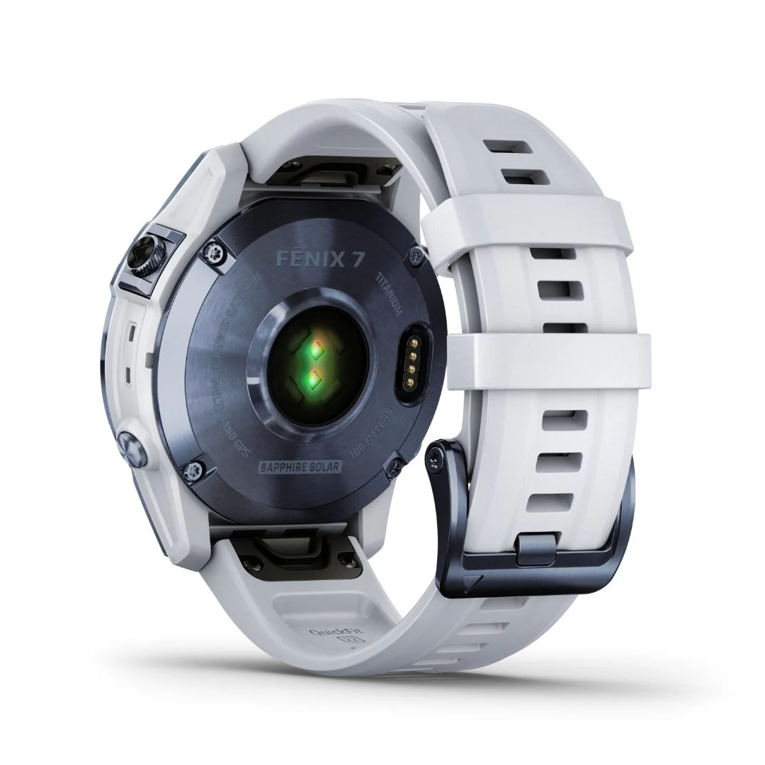 Garmin Fenix 7 Sapphire Solar, vaaleansininen DLC-titaani ja vaaleanharmaa ranneke 010-02540-25 - Image 4