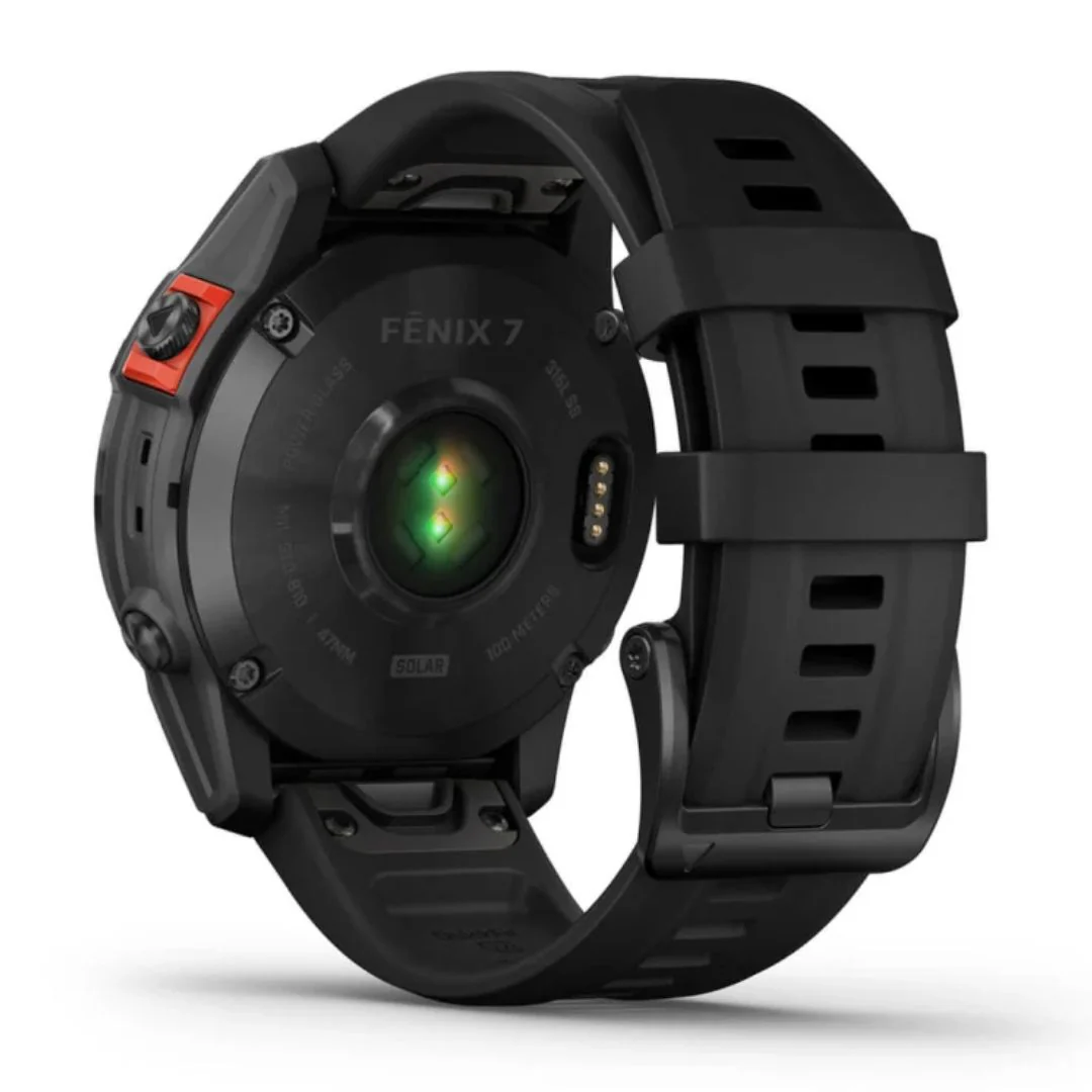 Garmin Fenix 7 Solar, tummanharmaa ja musta ranneke, multisport-GPS-älykello 010-02540-11 - Image 4