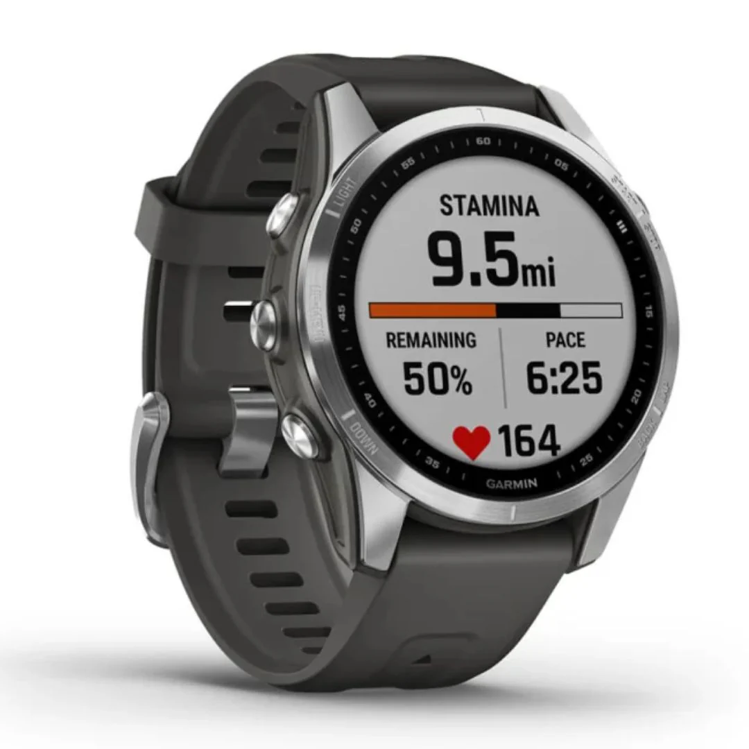 Garmin Fenix 7S, hopea ja grafiitinharmaa ranneke, multisport-GPS-älykello 010-02539-01 - Image 4