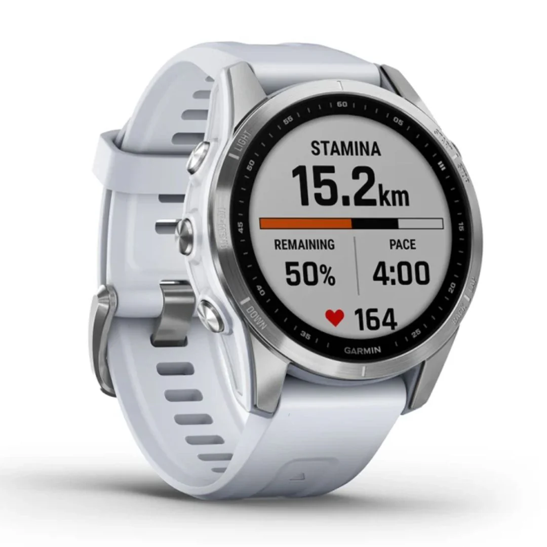 Garmin Fenix 7S, hopea ja vaaleanharmaa ranneke, multisport-GPS-älykello, 010-02539-03 - Image 3