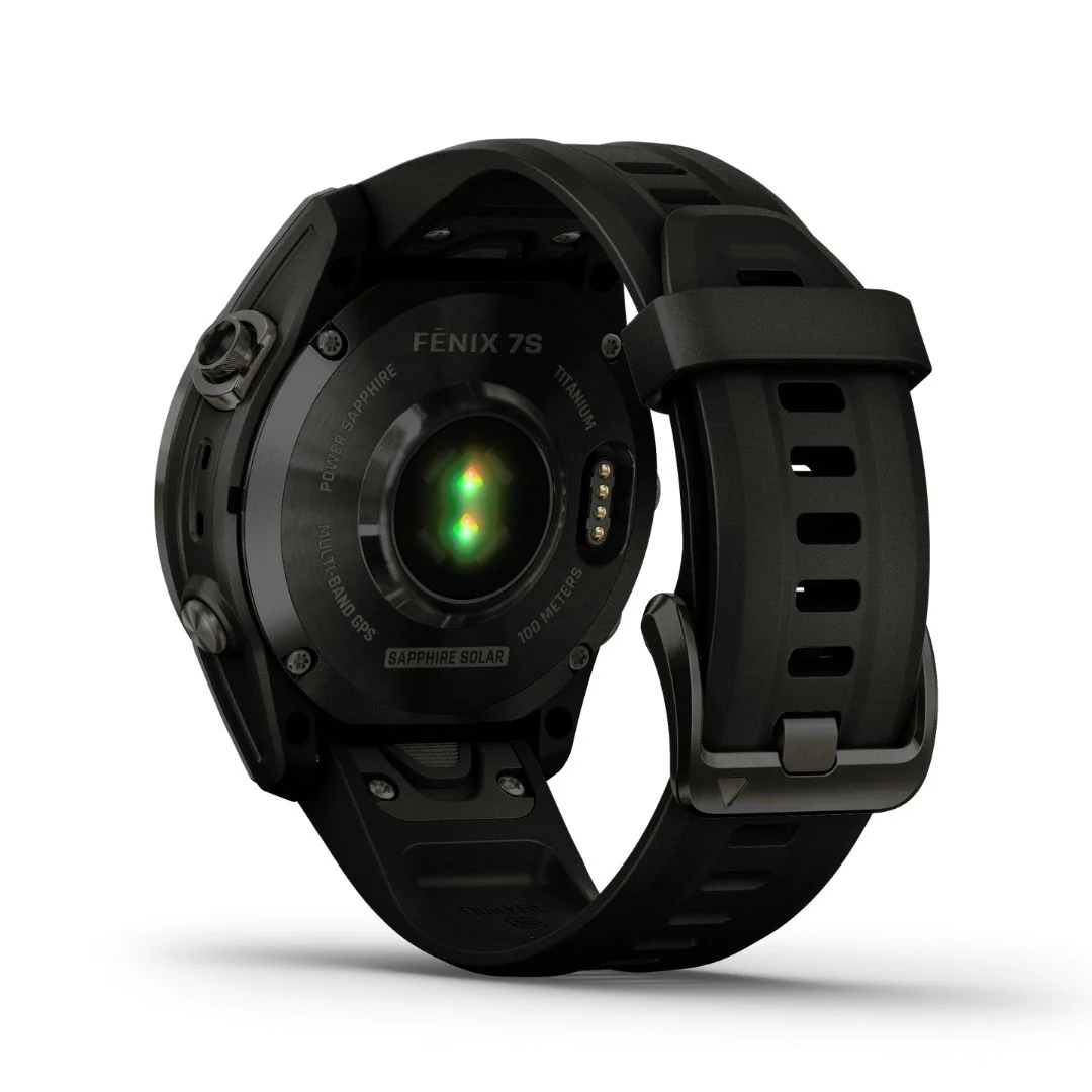 Garmin Fenix 7S Sapphire Solar, hiilenharmaa DLC-titaani ja musta ranneke 010-02539-25 - Image 4