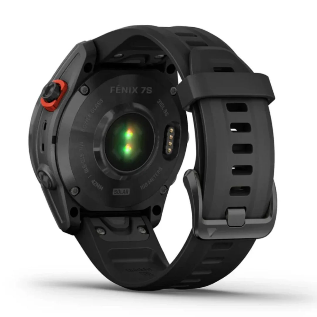 Garmin Fenix 7S Solar, tummanharmaa ja musta ranneke, multisport-GPS-älykello 010-02539-13 - Image 4