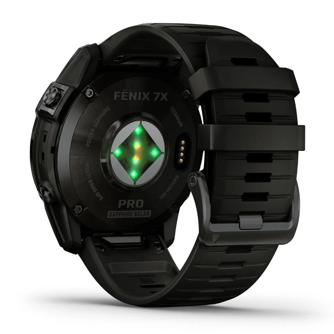 Garmin Fenix 7X Pro Sapphire Solar, hiilenharmaa DLC titaani ja musta ranneke, multisport-GPS-älykello 010-02778-11 - Image 4