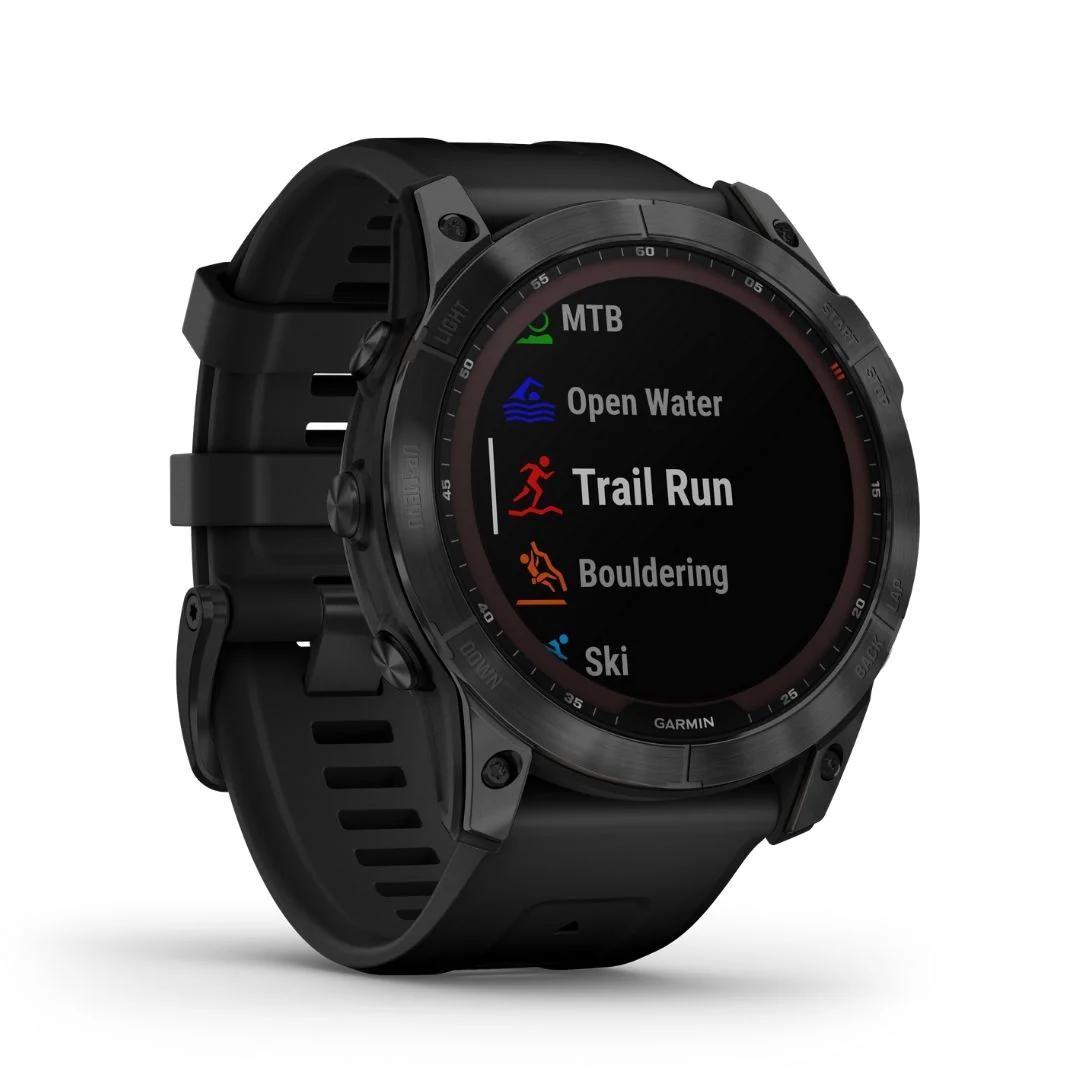 Garmin Fenix 7X Sapphire Solar, musta DLC-titaani ja musta ranneke 010-02541-23 - Image 3