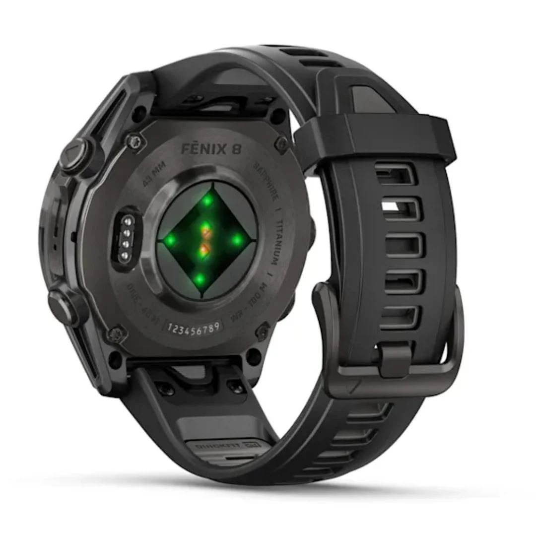 Garmin Fenix 8, 43mm Amoled Sapphire, hiilenharmaa titaani ja musta, älykello 010-02903-21 - Image 4