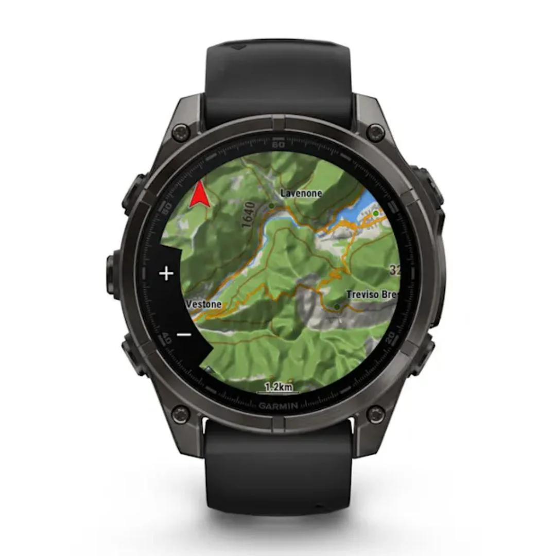 Garmin Fenix 8, 47mm Amoled Sapphire, hiilenharmaa titaani ja musta, älykello 010-02904-21 - Image 2