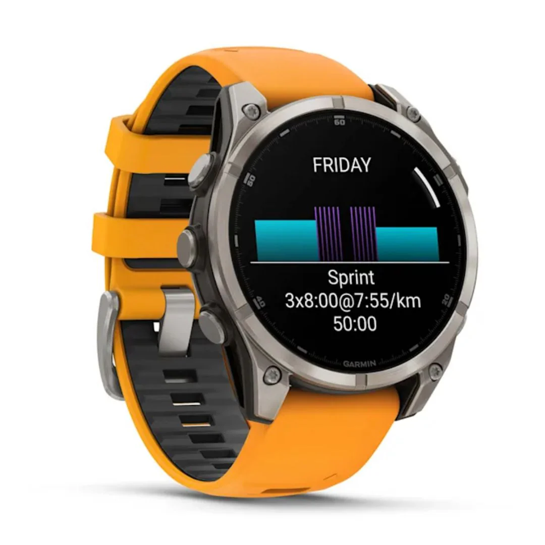 Garmin Fenix 8, 47mm Amoled Sapphire, titaani ja oranssi, älykello 010-02904-11 - Image 3