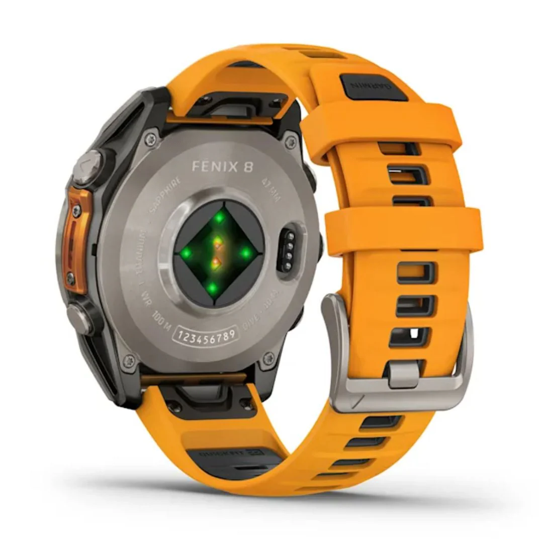 Garmin Fenix 8, 47mm Amoled Sapphire, titaani ja oranssi, älykello 010-02904-11 - Image 4