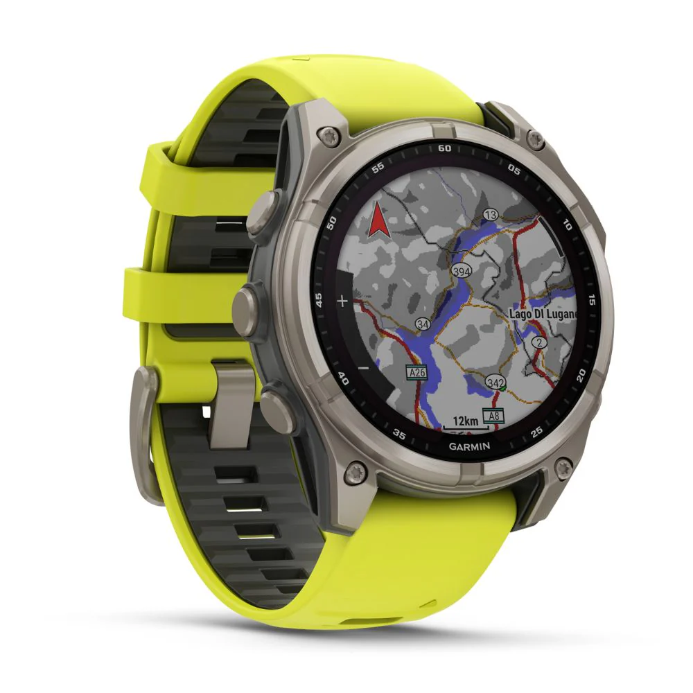 Garmin Fenix 8, 47mm Solar Sapphire, titaani ja keltainen, älykello 010-02906-21 - Image 3