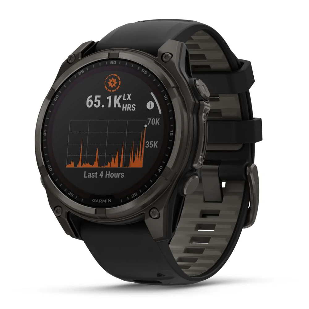Garmin Fenix 8, 47mm Solar Sapphire, hiilenharmaa DLC-titaani ja musta, älykello 010-02906-11