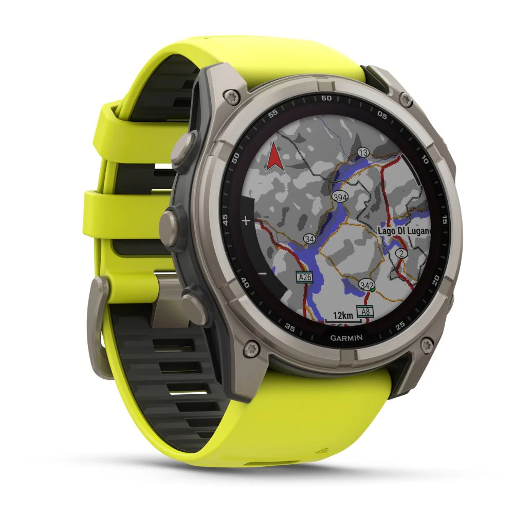 Garmin Fenix 8, 51mm Solar Sapphire, titaani ja keltainen, älykello 010-02907-21 - Image 3