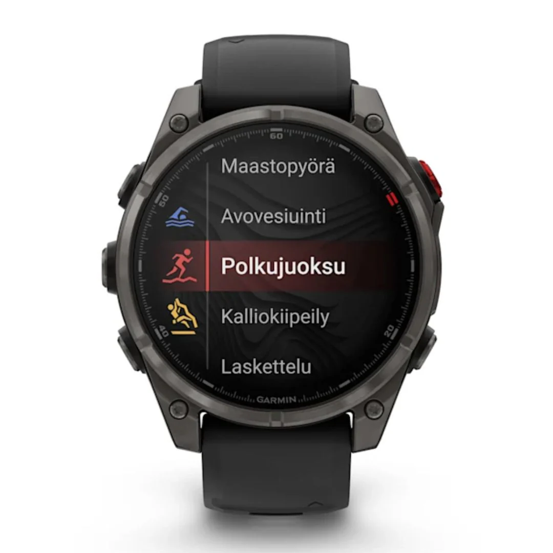 Garmin Fenix 8 Pro Amoled 47mm LTE Sapphire, hiilenharmaa titaani ja musta ranneke, älykello 010-03198-01 - Image 2
