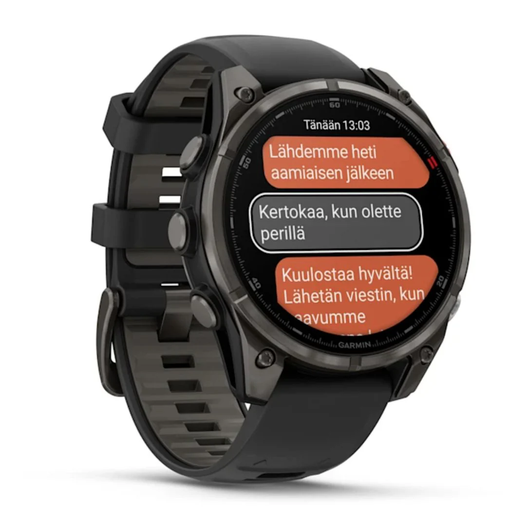 Garmin Fenix 8 Pro Amoled 47mm LTE Sapphire, hiilenharmaa titaani ja musta ranneke, älykello 010-03198-01 - Image 3
