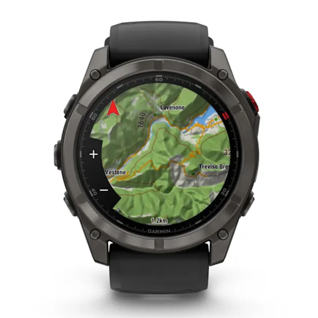 Garmin Fenix 8 Pro Amoled 51mm LTE Sapphire, hiilenharmaa titaani ja musta ranneke, älykello 010-03199-01 - Image 2