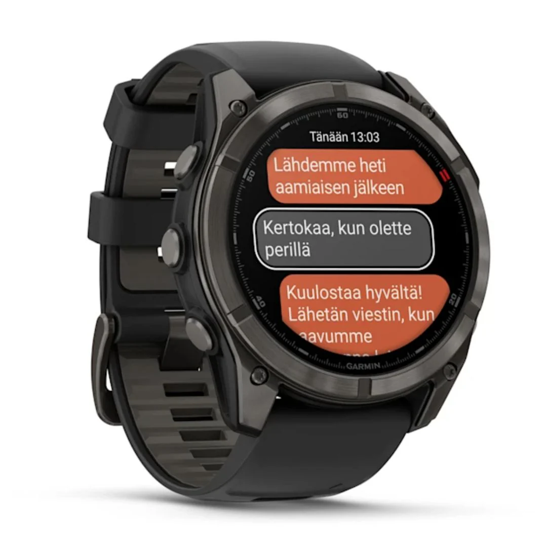 Garmin Fenix 8 Pro Amoled 51mm LTE Sapphire, hiilenharmaa titaani ja musta ranneke, älykello 010-03199-01 - Image 3